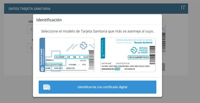 Cita previa SERGAS por internet paso 2